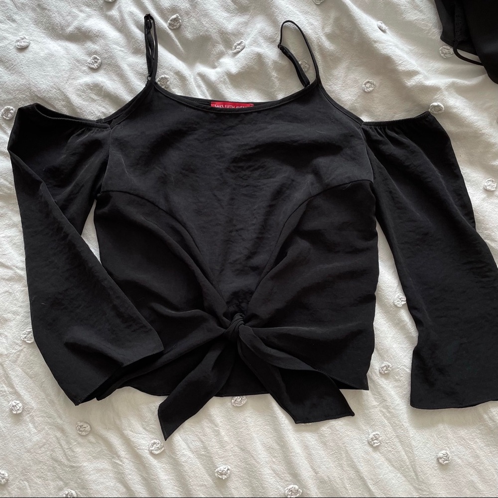 SAKS FIFTH AVENUE Cold Shoulder Top